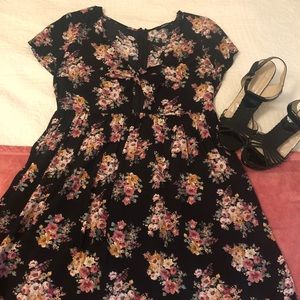 Black floral dress ✨